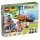 LEGO® 10875 DUPLO Güterzug, „Push & Go“-Lok mit Lichtern und Geräuschen, Funktionssteinen und 2 Kranen, Spielzeug für Kinder ab 2 Jahre